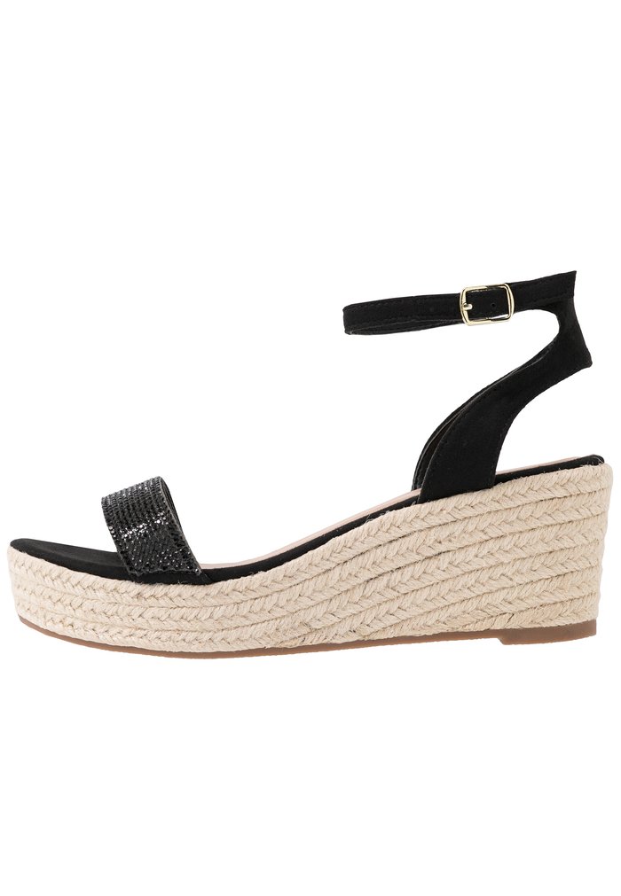 Sandales Anna Field Espadrillas Wedge platform Boucle Noir Femme | PYK-9293159